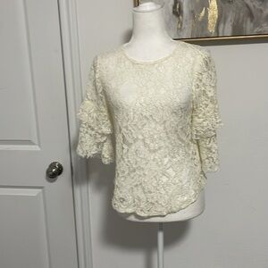 Reformation Marie Lace Top